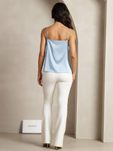 [Harmaansininen] SilkSilky-FI Spaghetti Strap Camisole Top 002