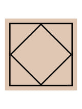 [Beige Neliö] SilkSilky-FI Scarf 001