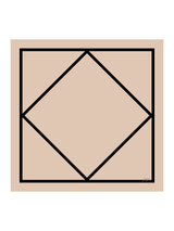 [Beige Neliö] SilkSilky-FI Huivi 001