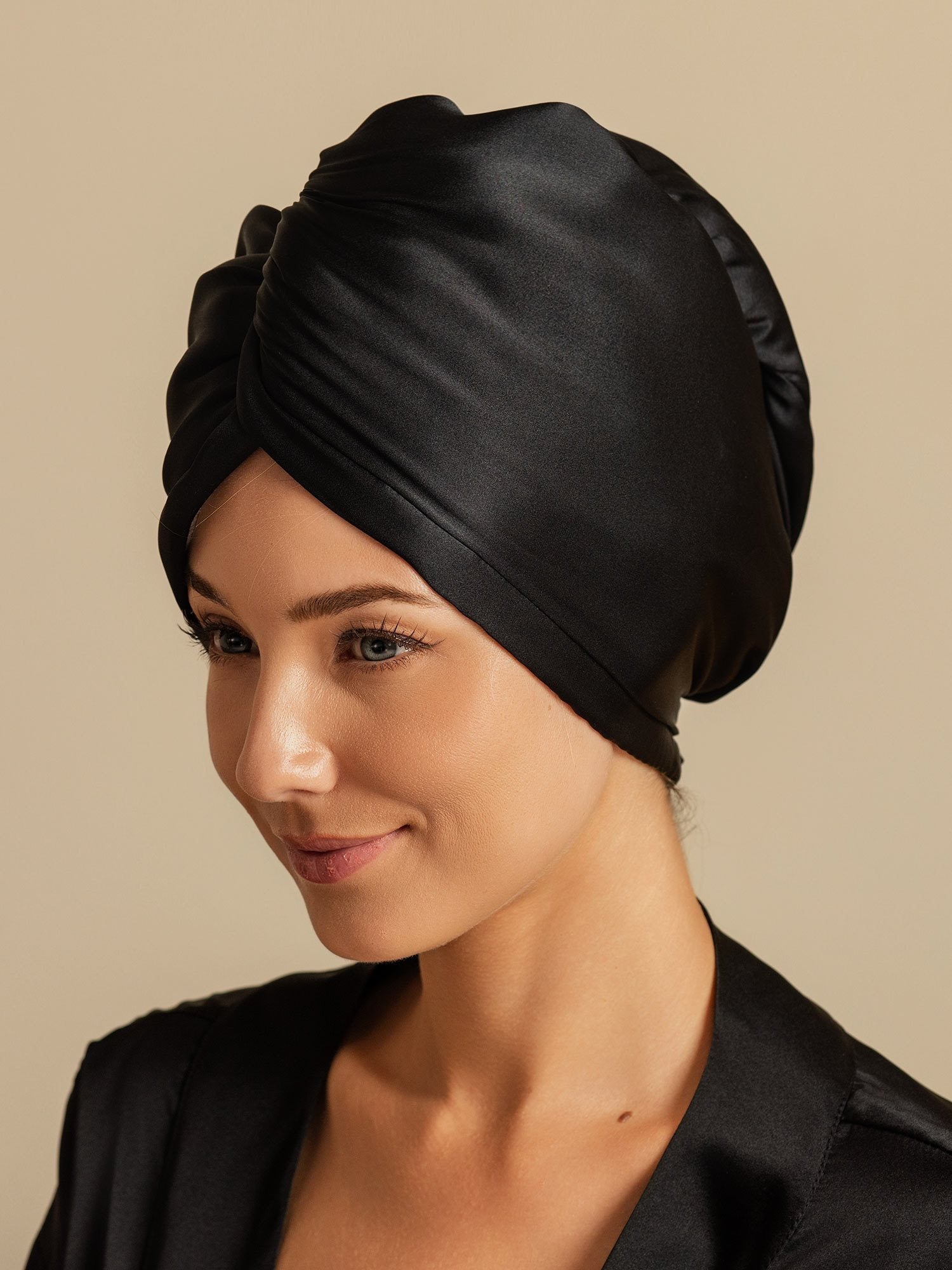 [Musta] SilkSilky-FI Hair Towel Wrap 004,