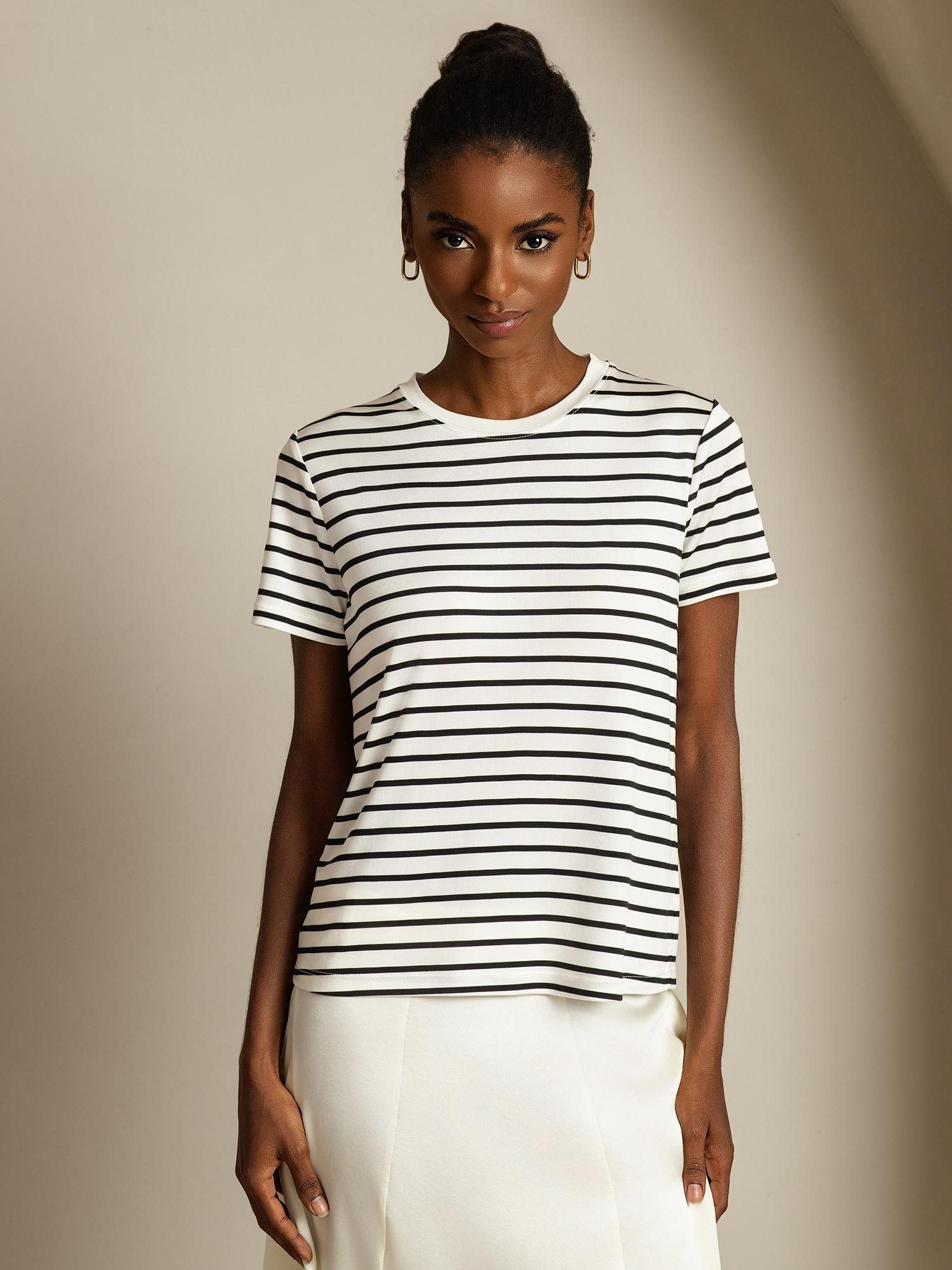 [ValkoinenRaita] SilkSilky-FI Womens T-Shirt 003