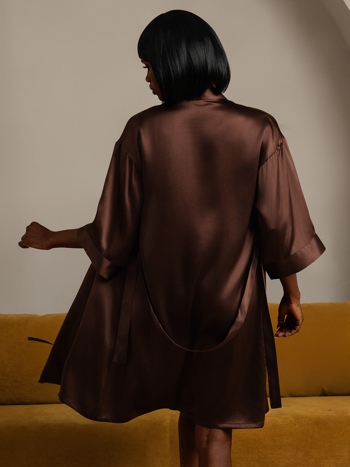 [Kahvi] SilkSilky-FI Womens Robe 002