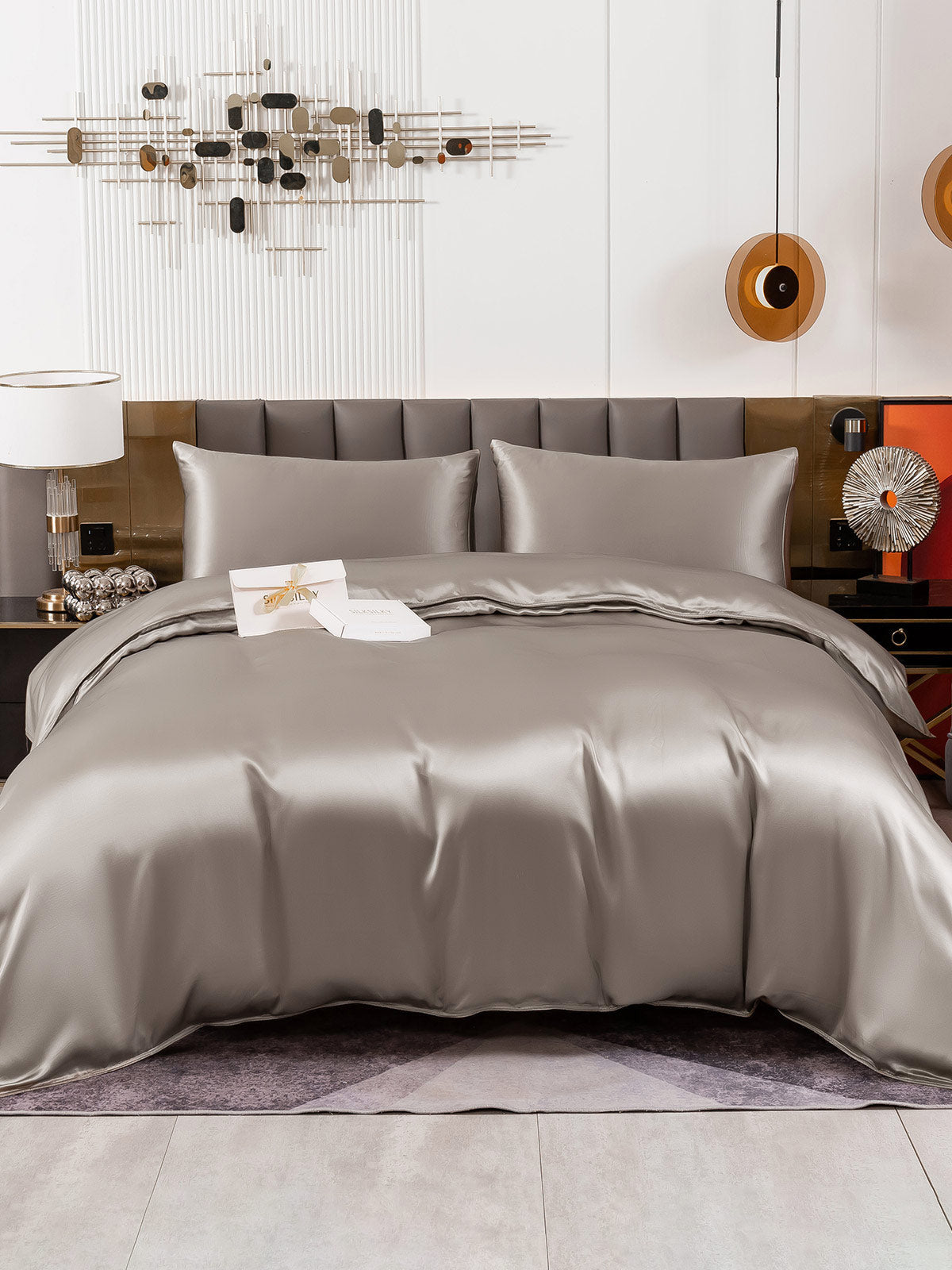 [Harmaa] SilkSilky-FI 19Momme Bedding Set 001