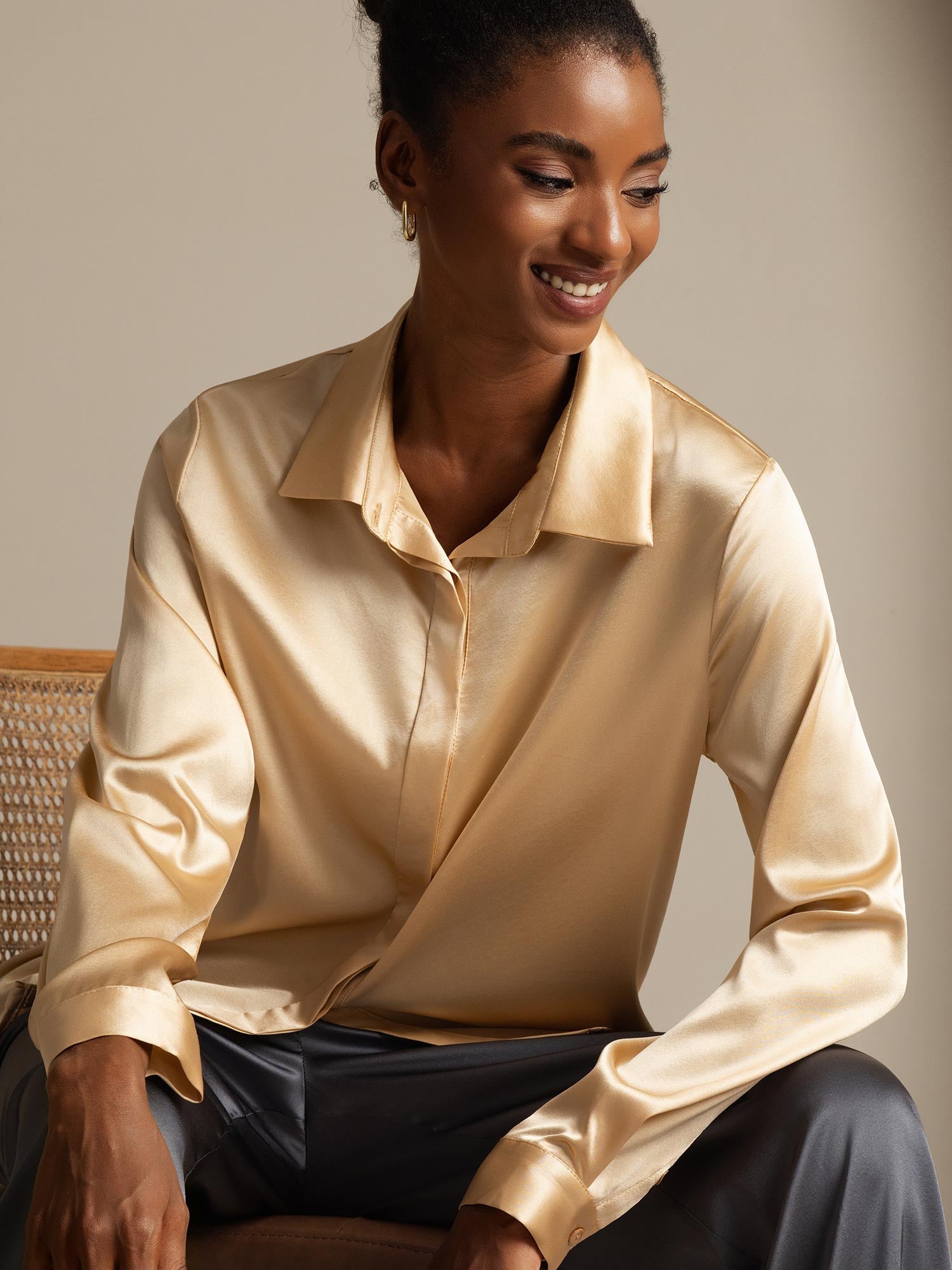 [Samppanja] SilkSilky-FI 19Momme Womens Shirt 001