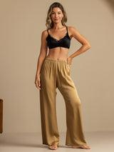 [Tan] SilkSilky-FI 19Momme Women's Sleep Pants 005