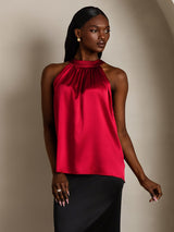 [Viini] SilkSilky-FI Sleeveless Halterneck Naisten T-paita 007