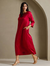 [Viini] SilkSilky-FI 3/4 Sleeve Round Neck Mekko 007