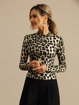 [Leopardi] SilkSilky-FI Long Sleeve Naisten T-paita 004