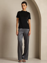 [Musta] SilkSilky-FI Short Sleeve Naisten T-paita 007