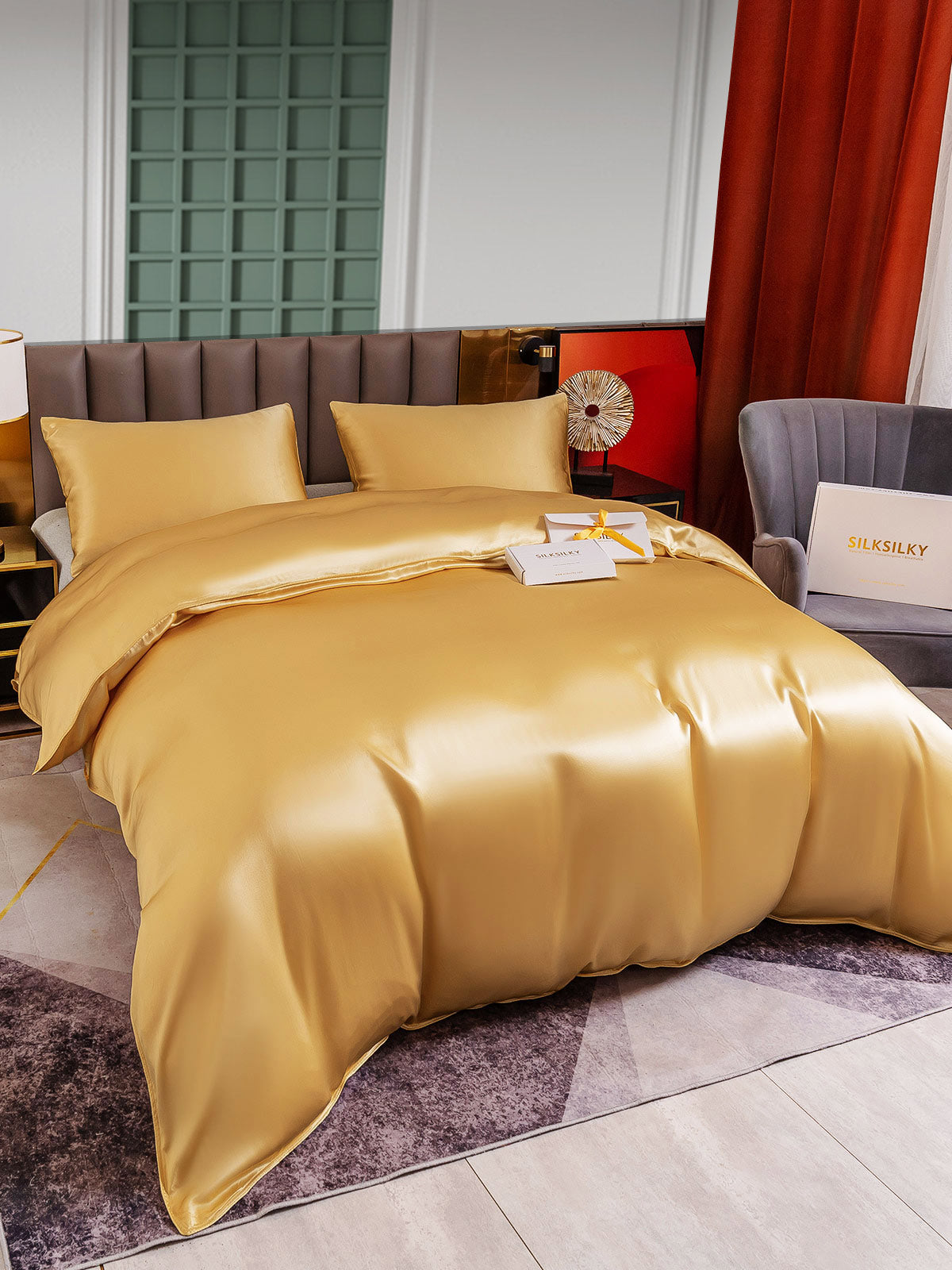 [Samppanja] SilkSilky-FI 25Momme Bedding Set 001