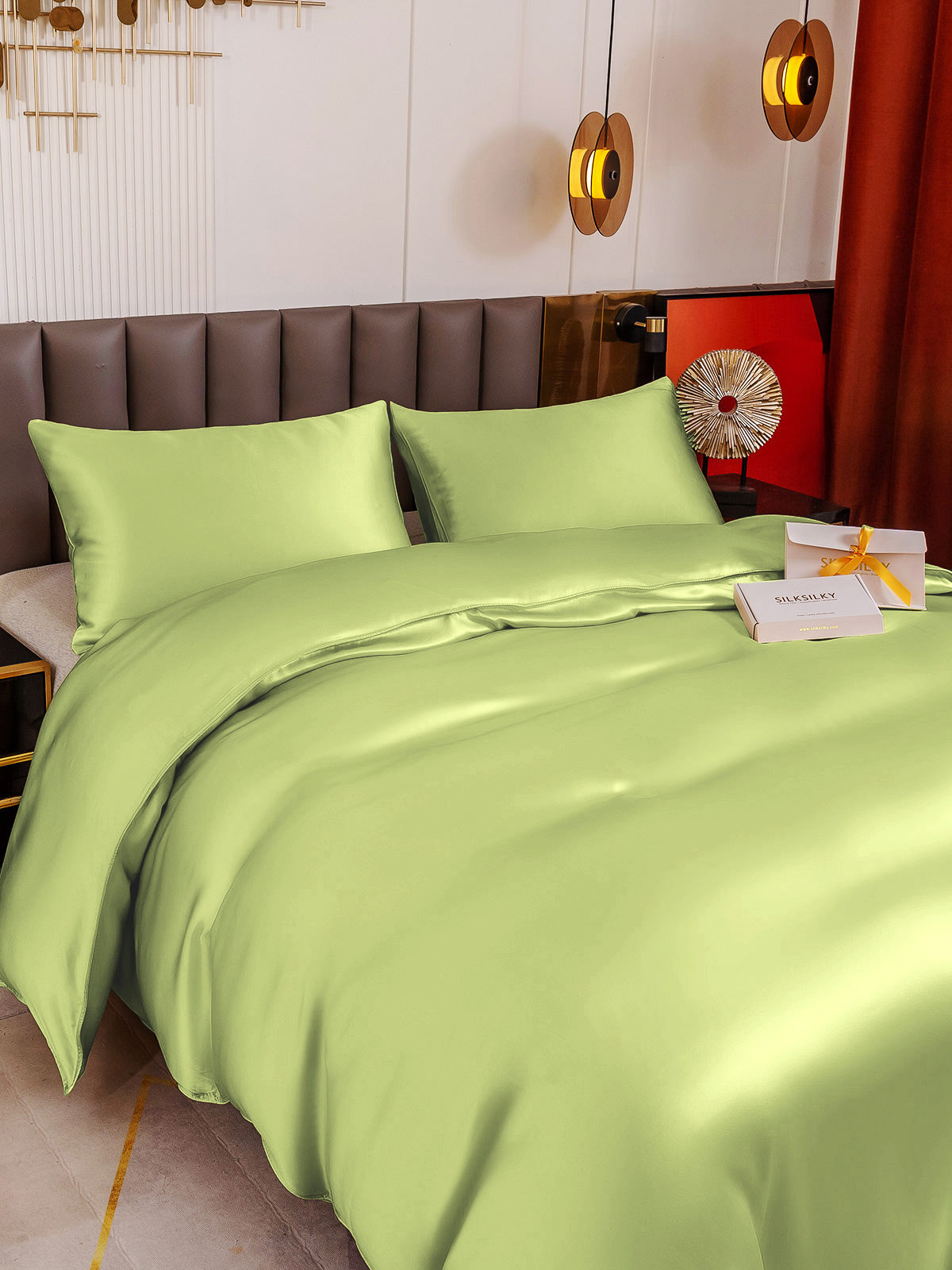 [Mintunvihreä] SilkSilky-FI 19Momme Bedding Set 004