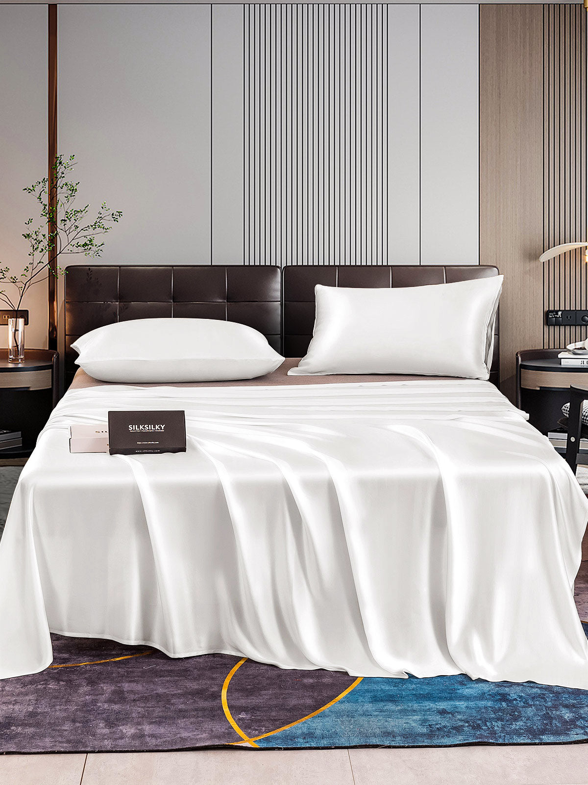 [Valkoinen] SilkSilky-FI 22Momme Bedding Set 001