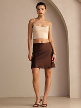 [Kahvi] SilkSilky-FI Skirt 004