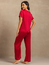 [Viini] SilkSilky-FI 19Momme Naisten Pyjamat 002