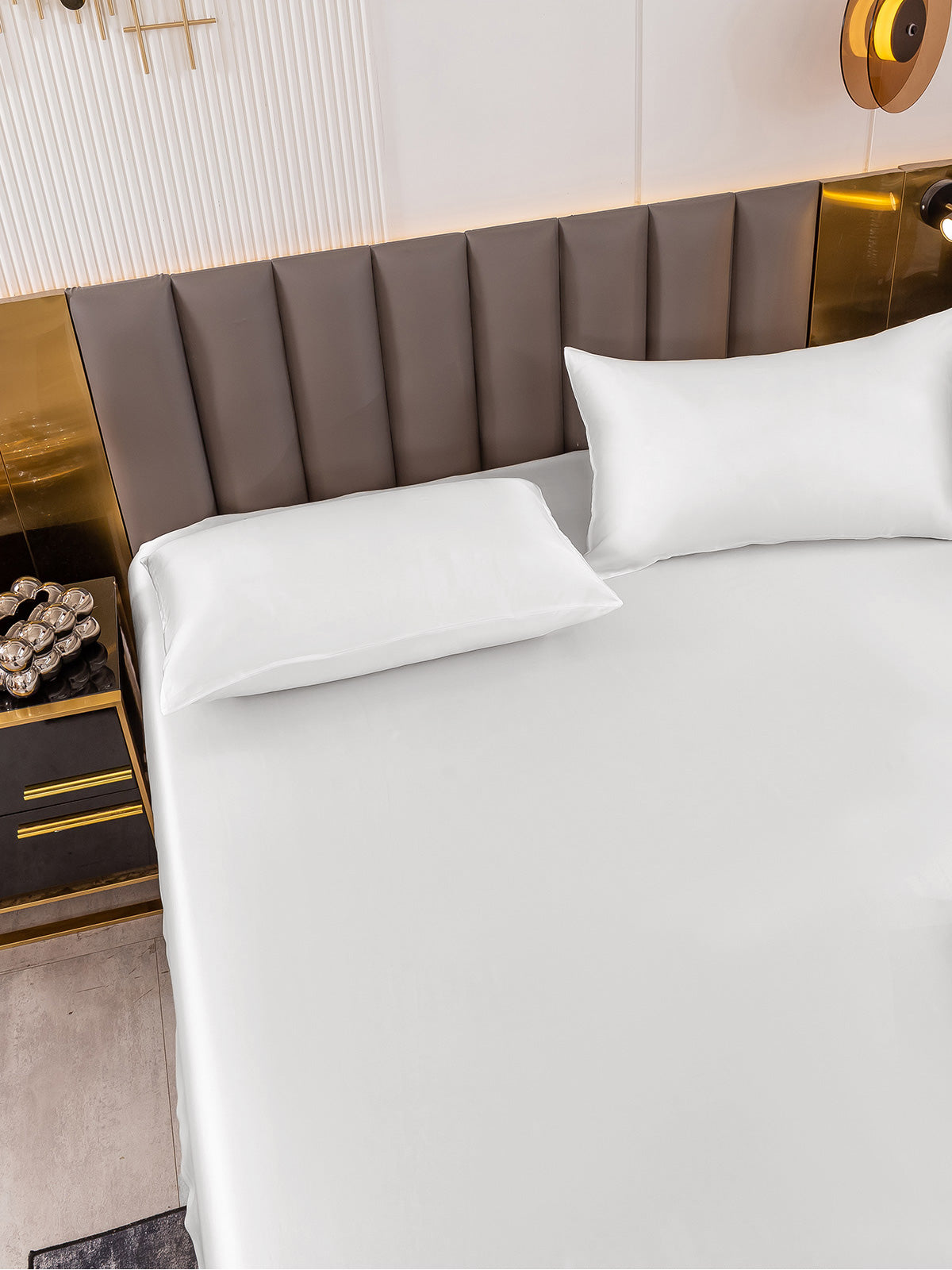 [Valkoinen] SilkSilky-FI 19Momme Bedding Set 005