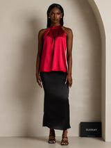 [Viini] SilkSilky-FI Sleeveless Halterneck Naisten T-paita 008