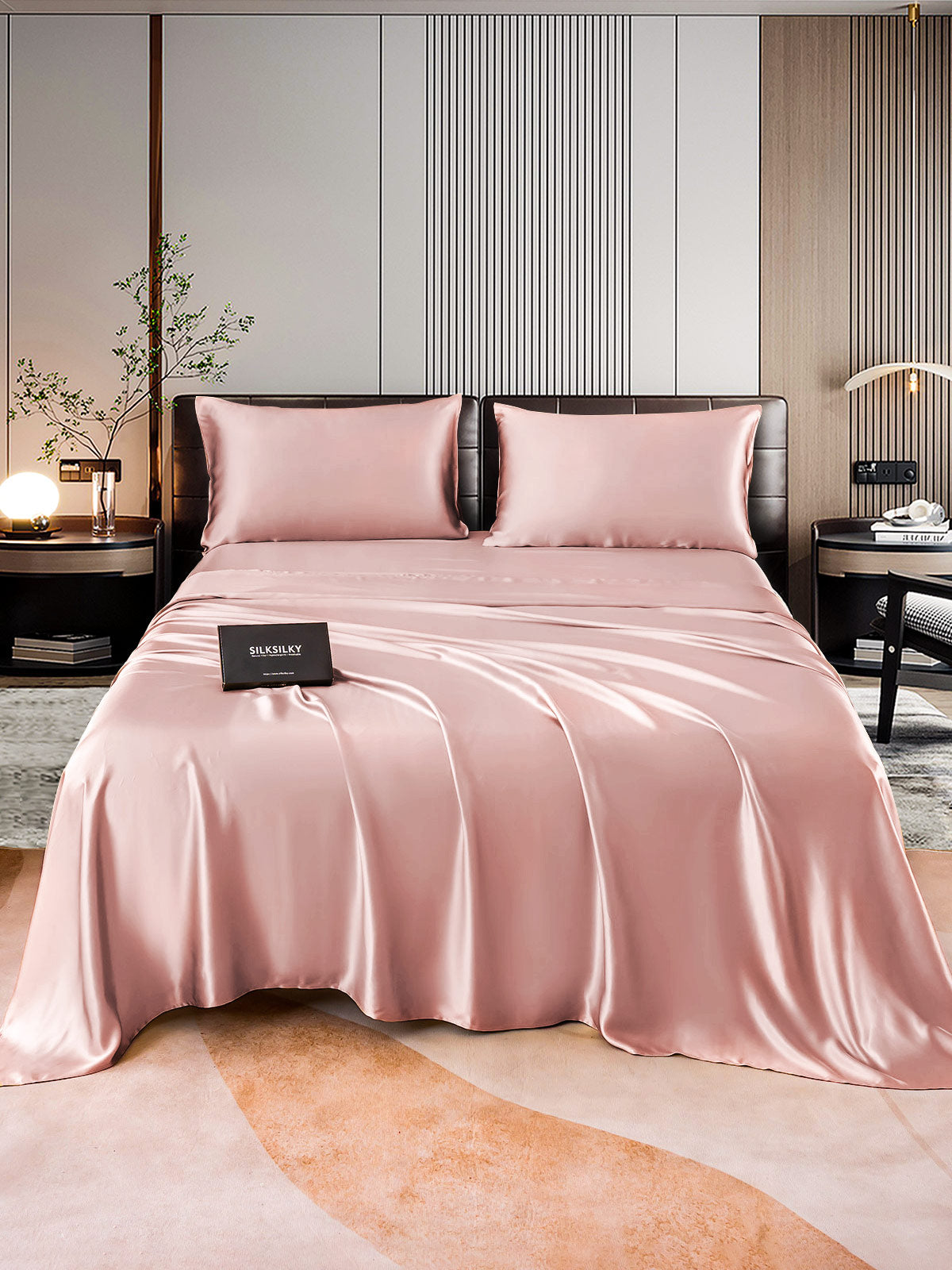 [Vaalean Mauve] SilkSilky-FI 22Momme Bedding Set 001