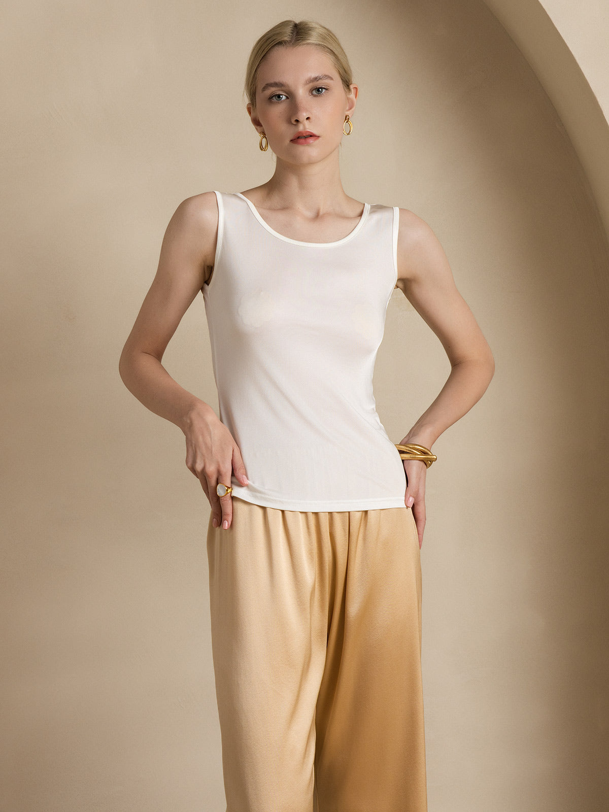 [Valkoinen] SilkSilky-FI Womens T-Shirt 005