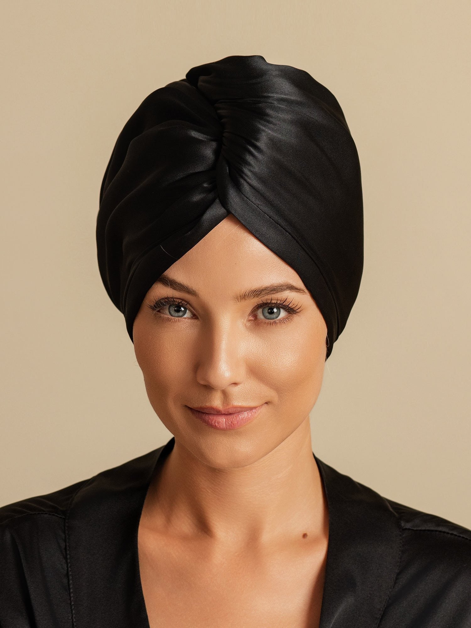 [Musta] SilkSilky-FI Hair Towel Wrap 003,