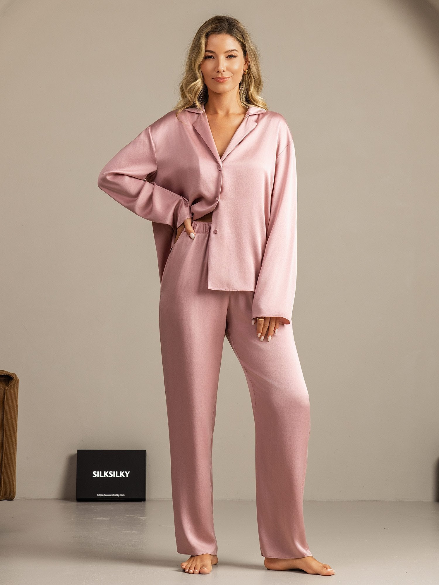 [Persikkaiho] SilkSilky-FI 19Momme Womens Pajamas 003