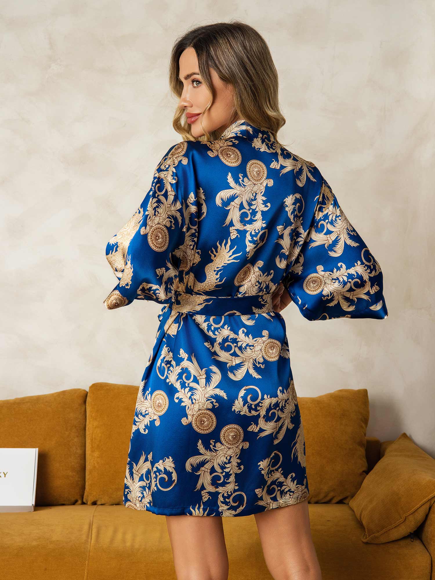 [Sininen] SilkSilky-FI Womens Robe 002