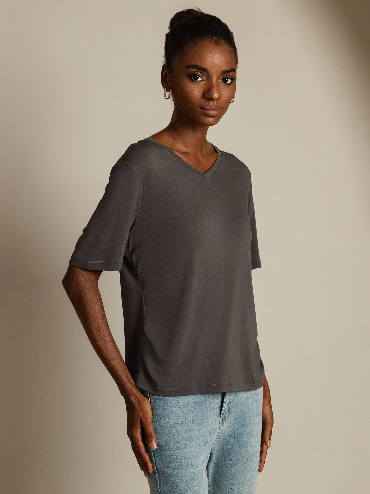 [Harmaa] SilkSilky-FI Womens T-Shirt 001