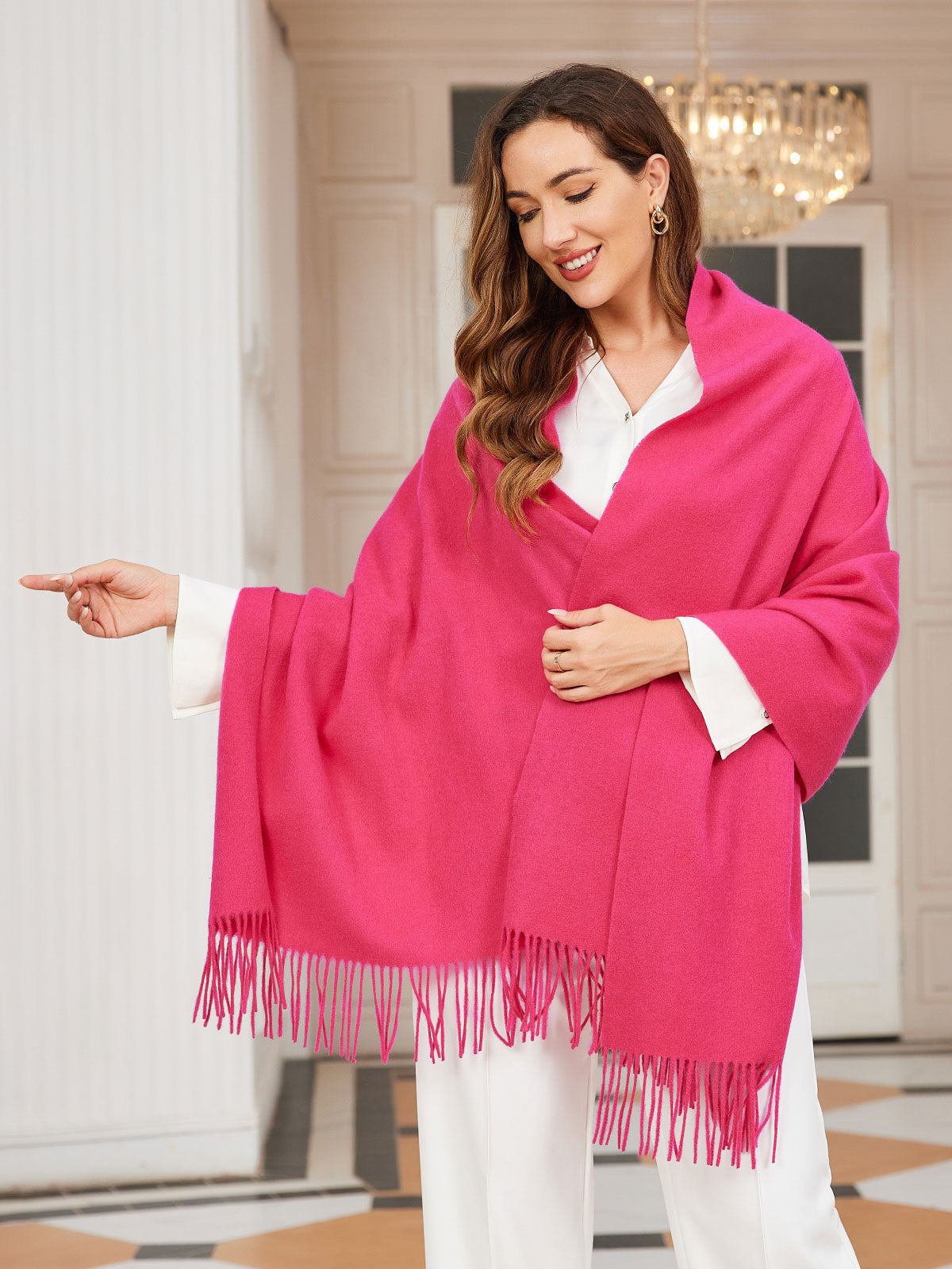 [Ruusunpunainen] SilkSilky-FI Scarf 001