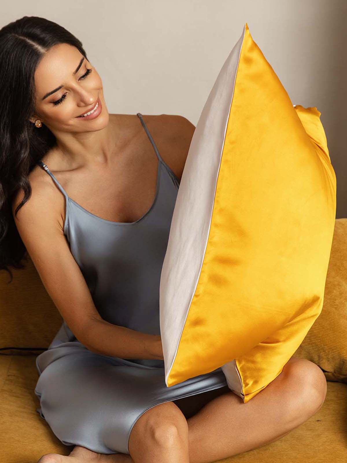 [Kulta+Vaaleanbeige] SilkSilky-FI 19Momme Pillowcase 002