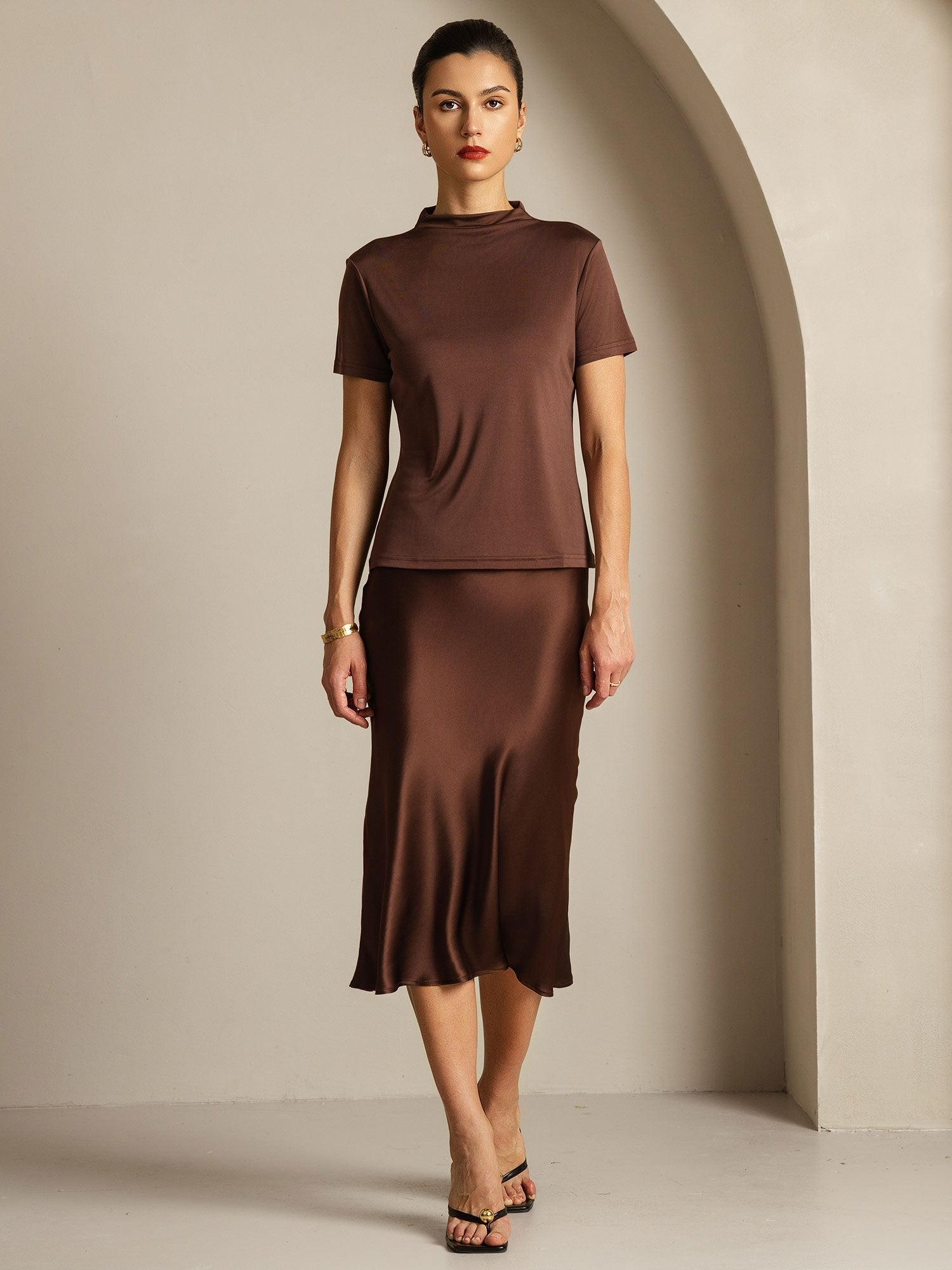 [Kahvi] SilkSilky-FI Womens T-Shirt 006