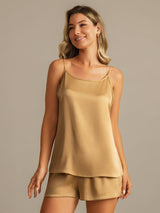 [Tan] SilkSilky-FI 19Momme Camisole Set 005