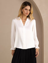 [Valkoinen] SilkSilky-FI Long Sleeve Naisten Puserot 003