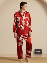 [Viini] SilkSilky-FI Long Sleeve Notkokaulus Miesten Pyjamat 001