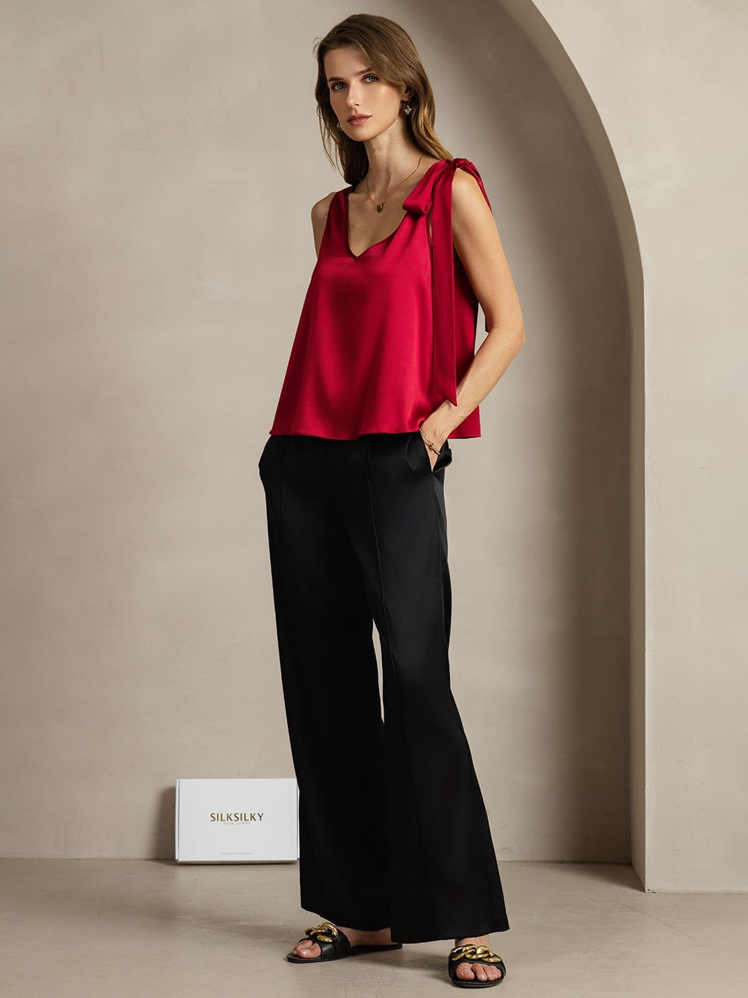 [Viini] SilkSilky-FI 19Momme Womens T-Shirt 003