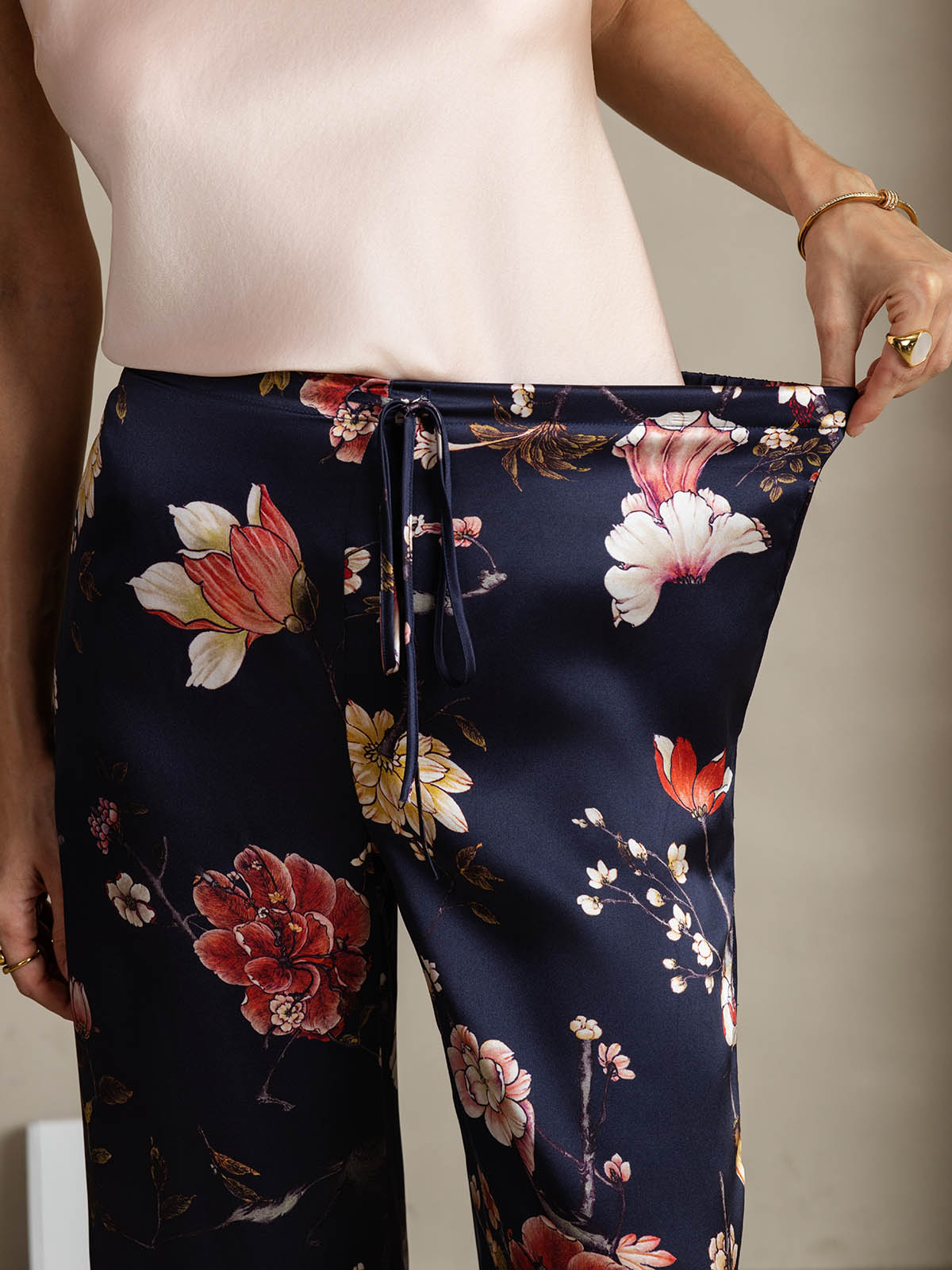 [Laivasto Kukka] SilkSilky-FI 19Momme Womens Pants 004