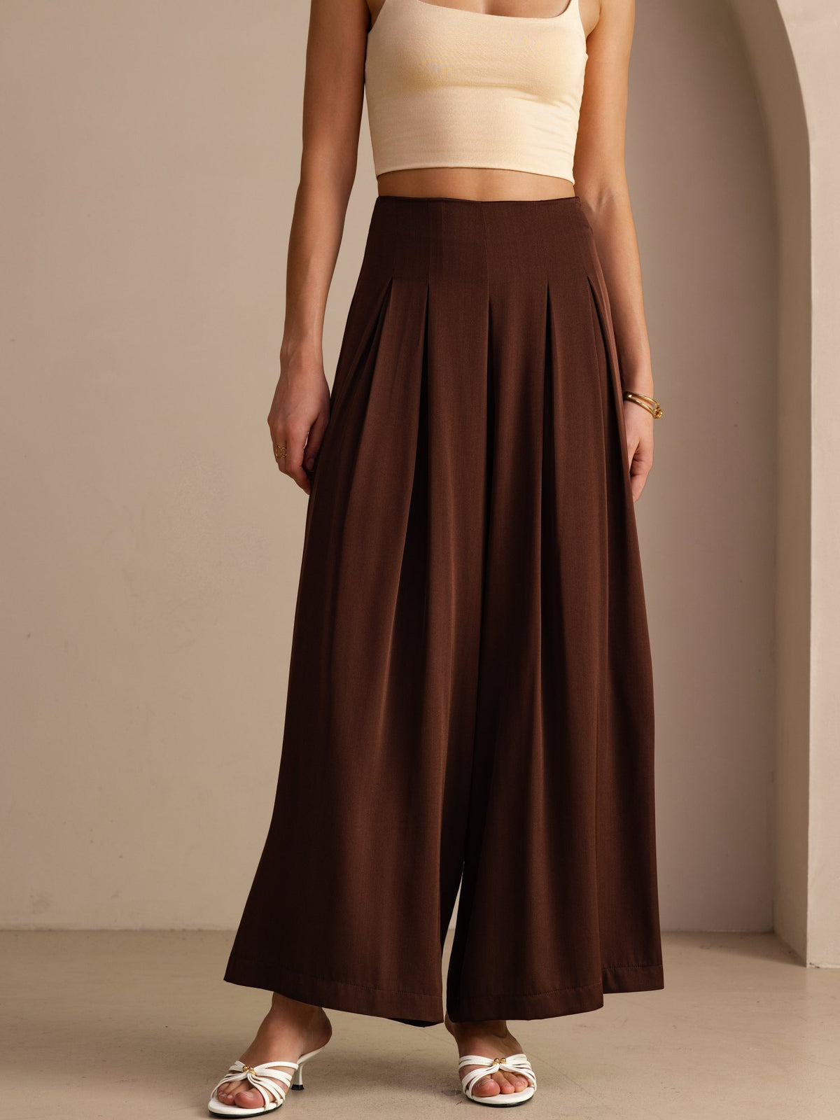 [Kahvi] SilkSilky-FI Womens Pants 001