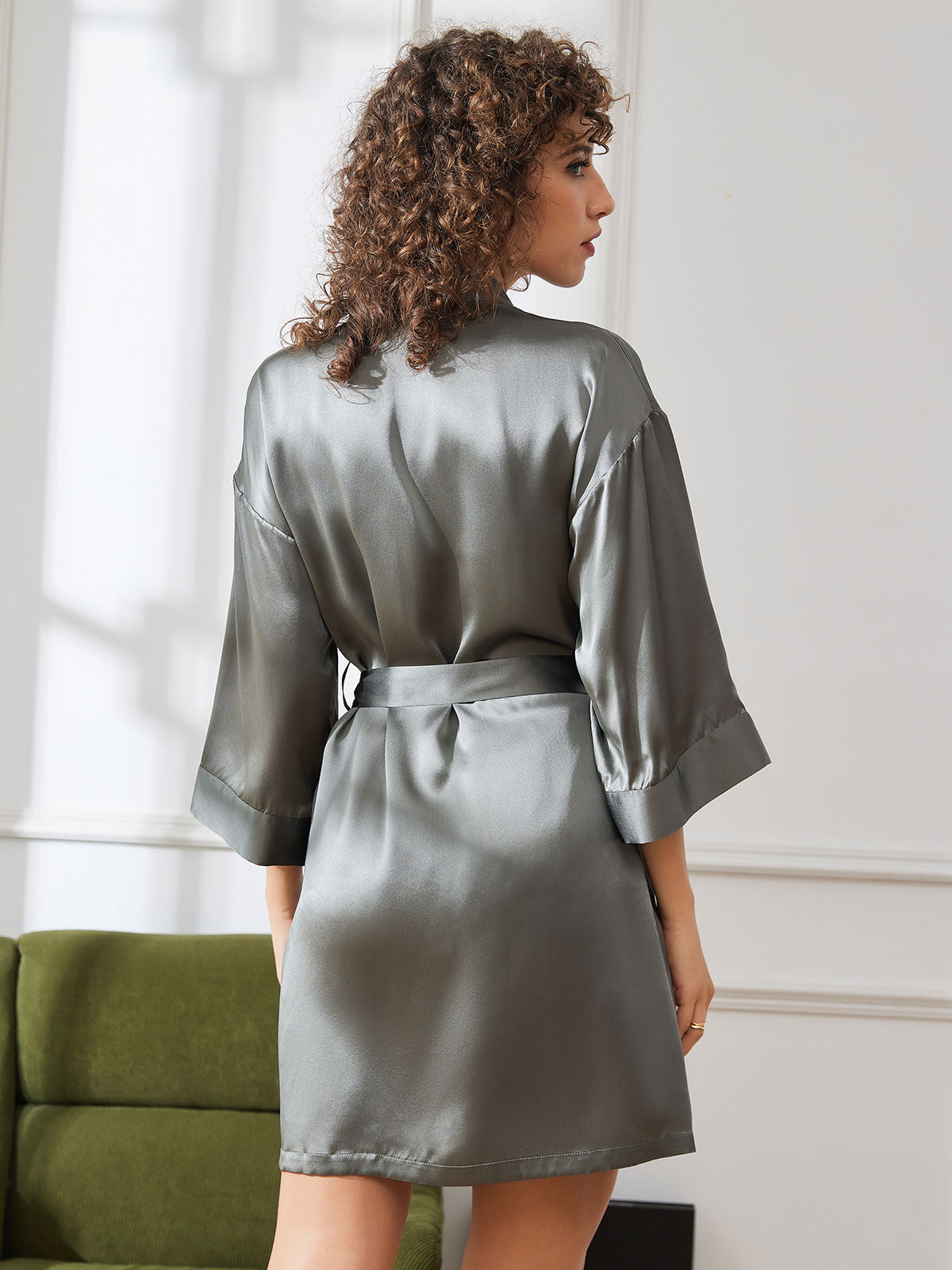 [Harmaanvihreä] SilkSilky-FI Womens Robe 002