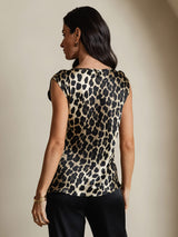 [Leopardi] SilkSilky-FI 19Momme Womens T-Shirt 002