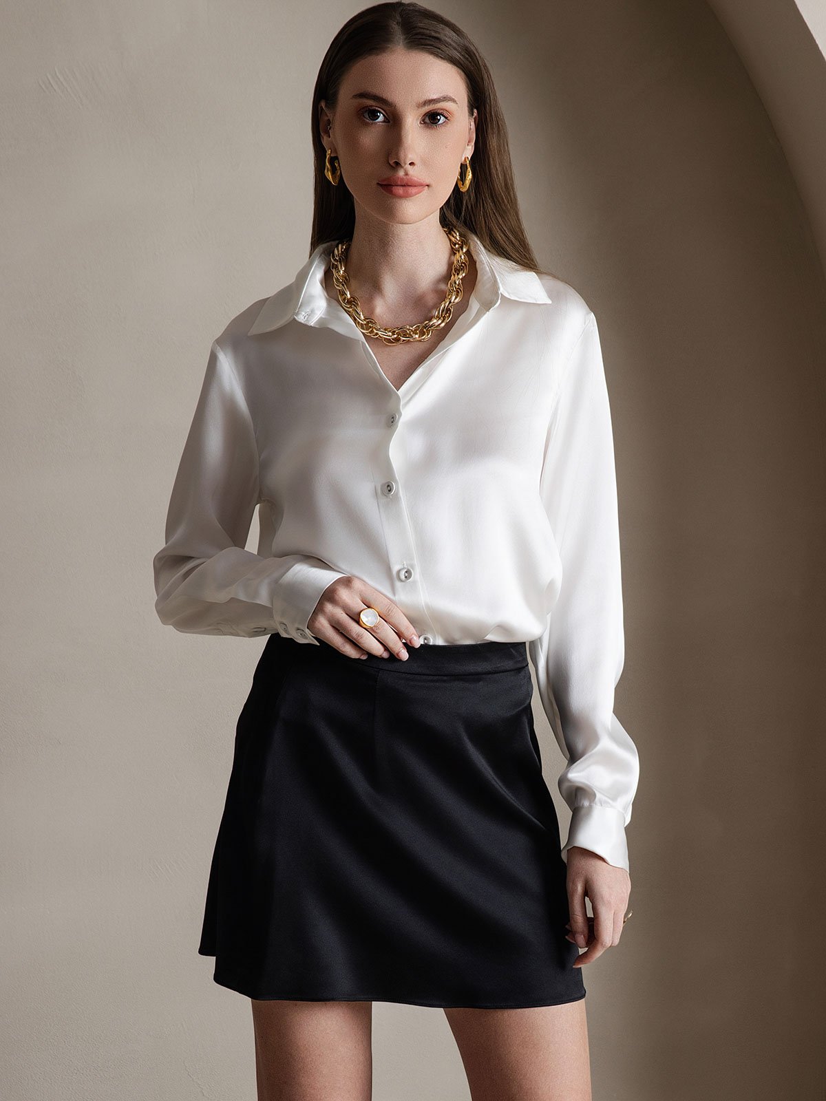 [Musta] SilkSilky-FI 19Momme Silk Skirt 005