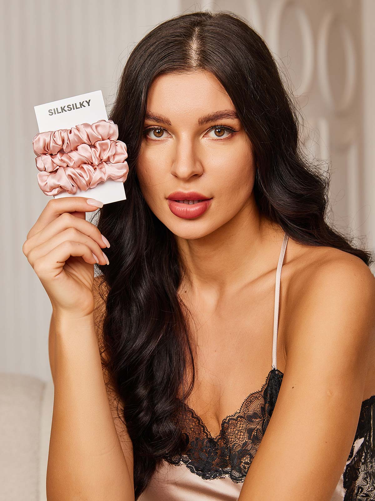 [Pinkki] SilkSilky-FI 19Momme Scrunchie 001