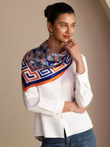 [Laivastonsininen Merihevonen] SilkSilky-FI Scarf 004