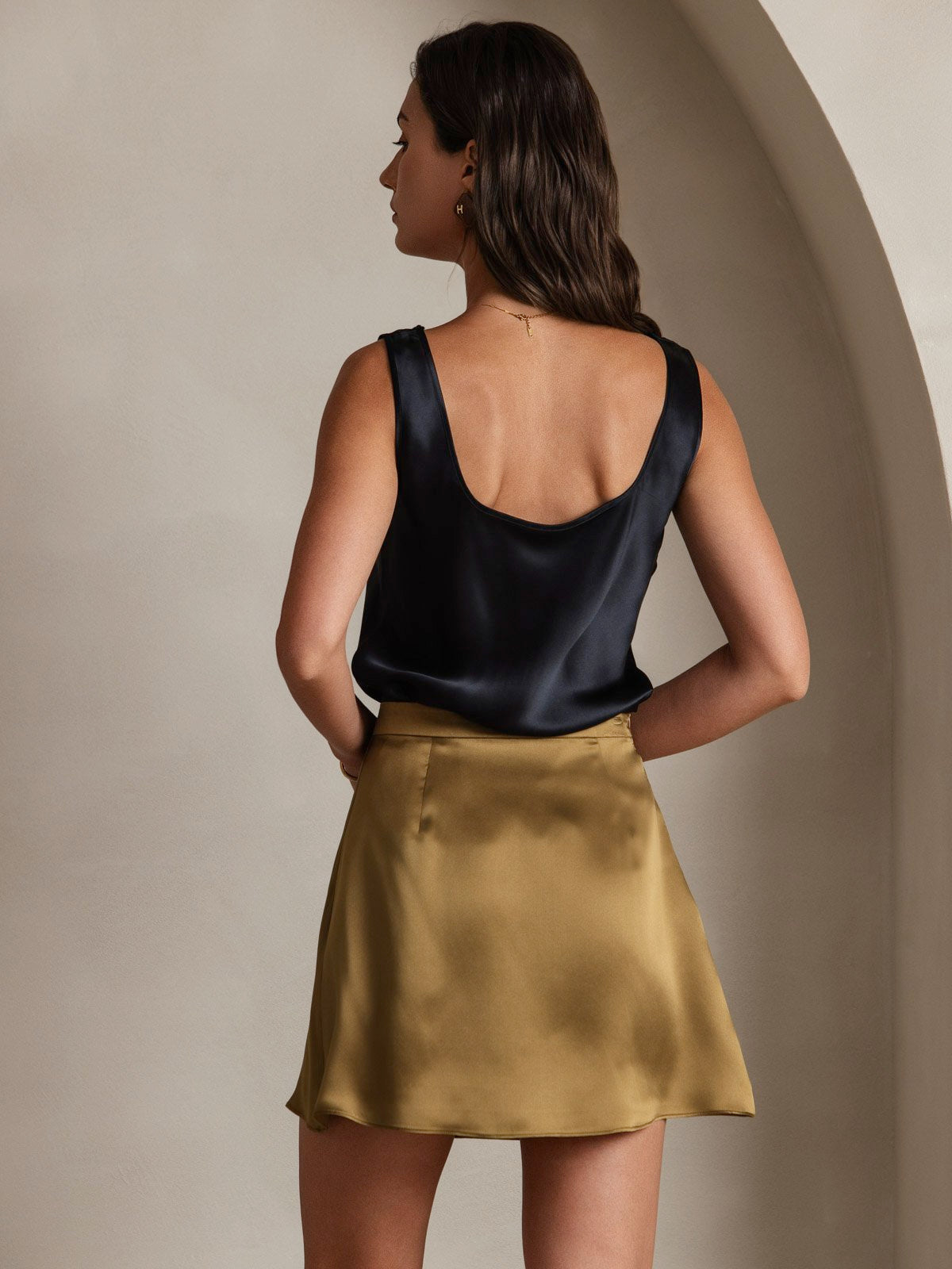 [Ruskea] SilkSilky-FI 19Momme Silk Skirt 002