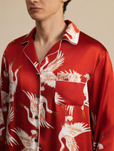 [Viini] SilkSilky-FI Long Sleeve Notkokaulus Miesten Pyjamat 007