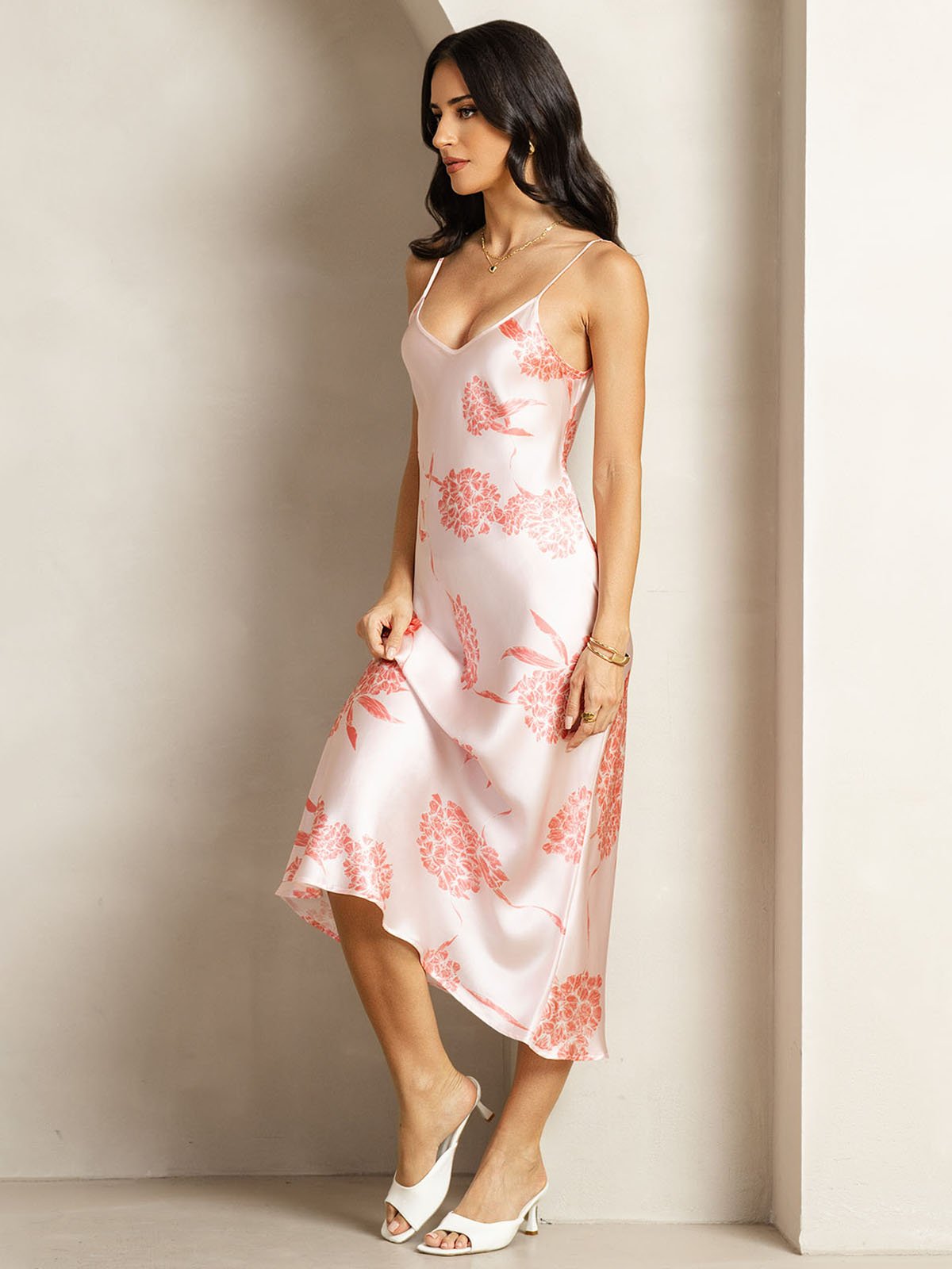 [Korallikukat] SilkSilky-FI 19Momme Dress 004