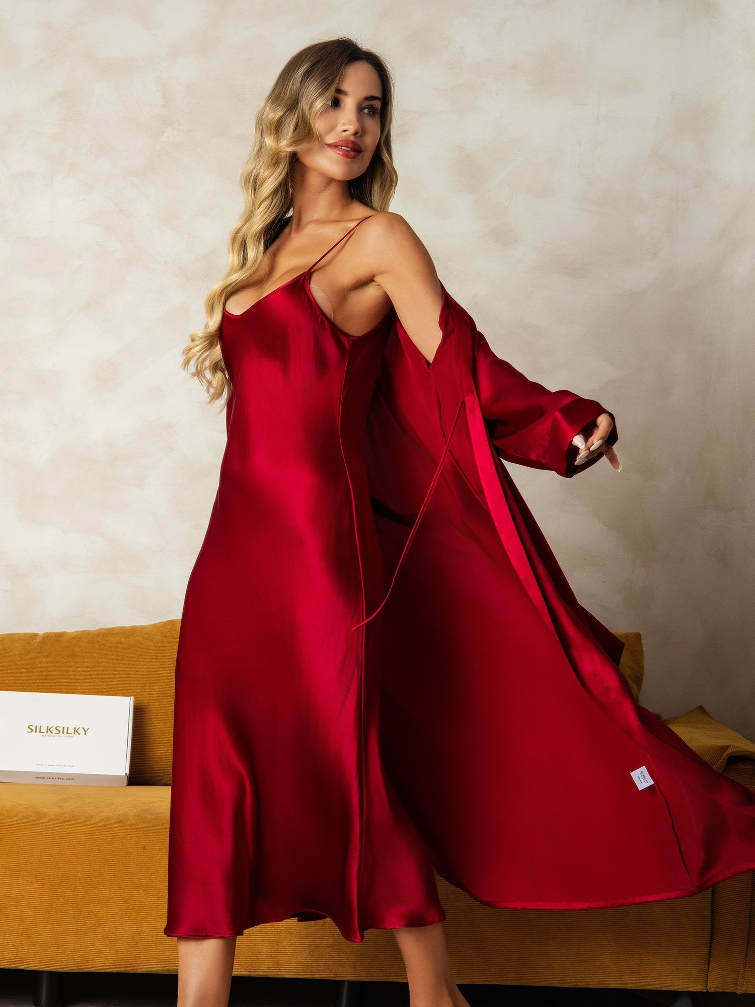 [Viini] SilkSilky-FI Nightgown&Robe Set 007