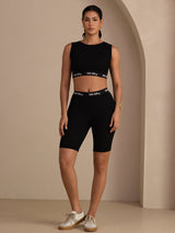 [Musta] SilkSilky-FI Sleeveless Crew Neck Women's Outfit Sets 007