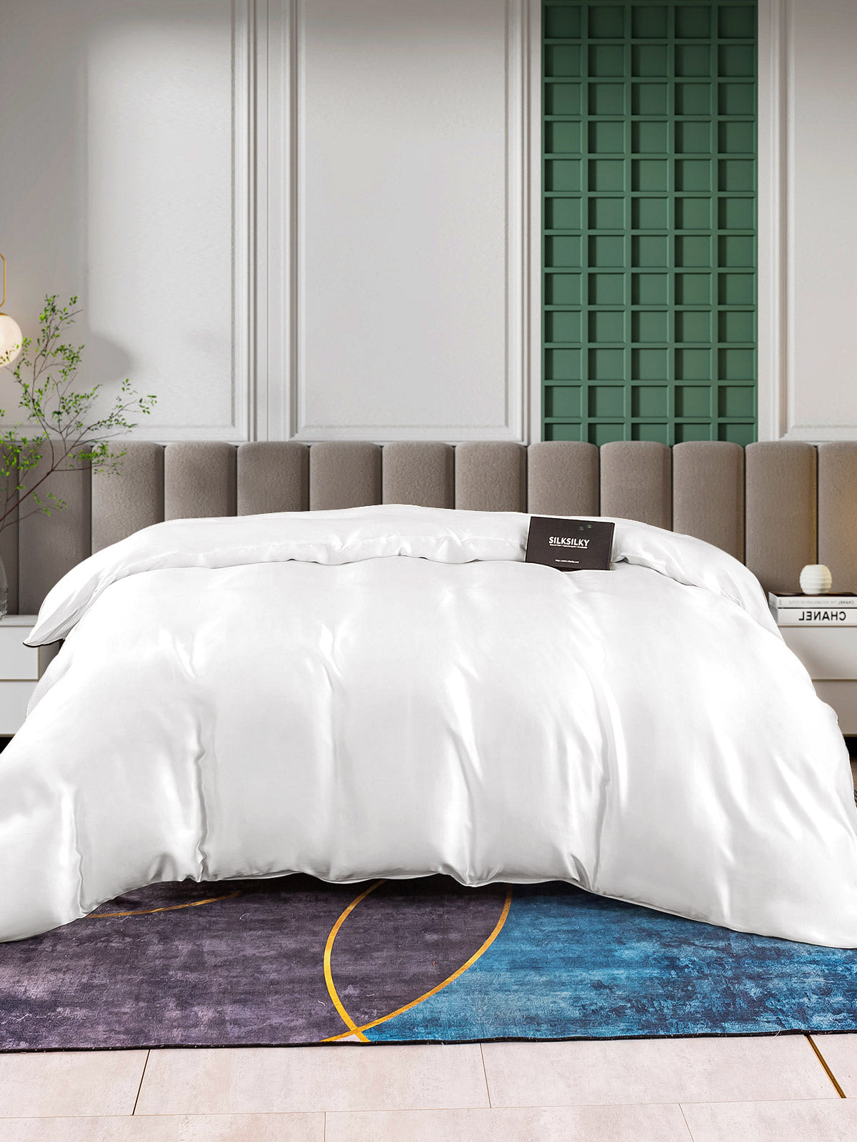 [Valkoinen] SilkSilky-FI 25Momme Duvet Cover 003