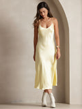 SilkSilky-FI Nightgown Vaaleankeltainen 005