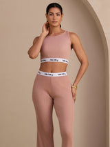 [Pinkki] SilkSilky-FI Sleeveless Crew Neck Women's Outfit Sets 003