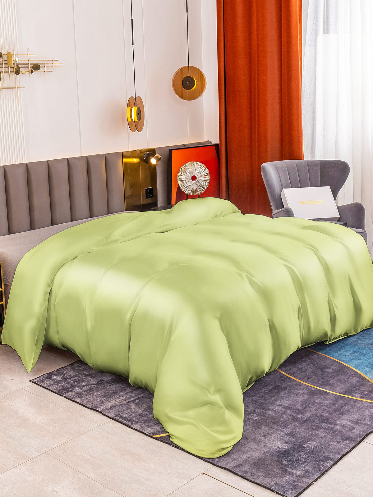 [Mintunvihreä] SilkSilky-FI 19Momme Duvet Cover 001