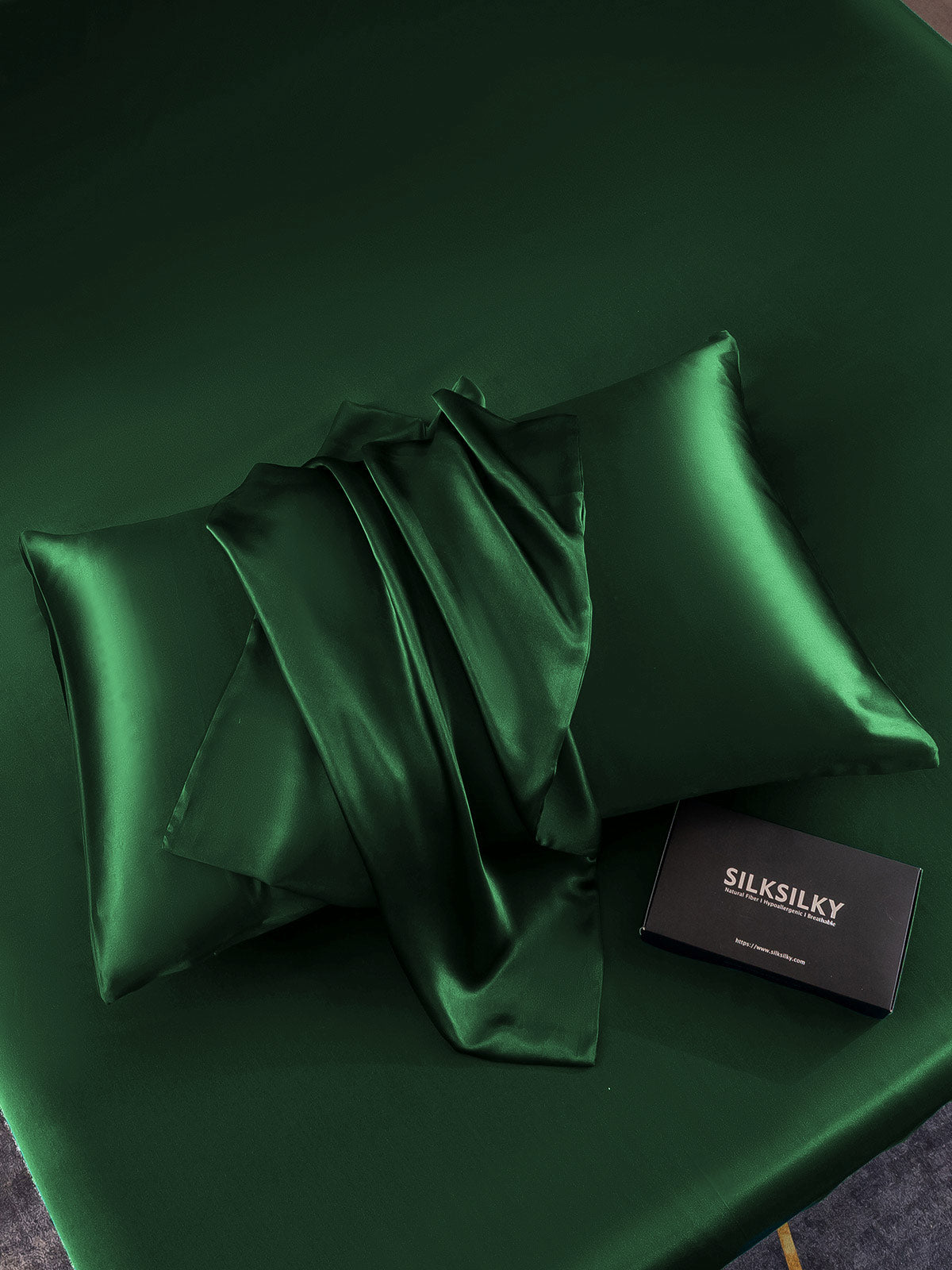 [Tummanvihreä] SilkSilky-FI 22Momme Pillowcase 004